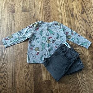 Old Navy Grinch Christmas outfit, size 18-24M